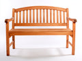 Gartenbank 120x60x85 cm Massivholz Naturfarbe Klassisches Design für Außenbereiche