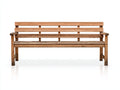 Gartenbank 150x60x85 cm Massivholz Braun Klassisches Design mit Armlehnen für Außenbereiche