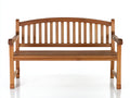 Gartenbank Holz 180x60x90 cm - Braune Holzsitzbank mit Rückenlehne und Armlehnen - Klassisches Design für Garten und Terrasse